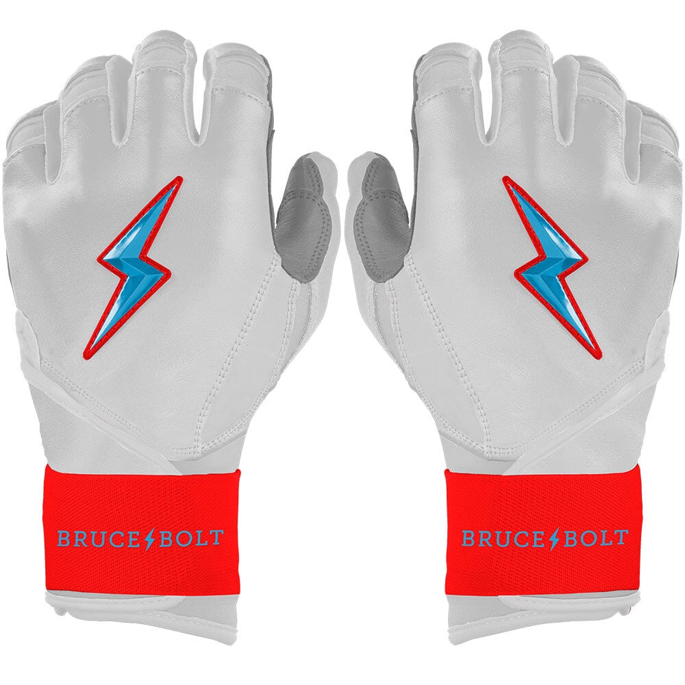 Bear Series Long Cuff Batting Gloves - Miami White 1 Bear Series Long Cuff Batting Gloves - Miami White