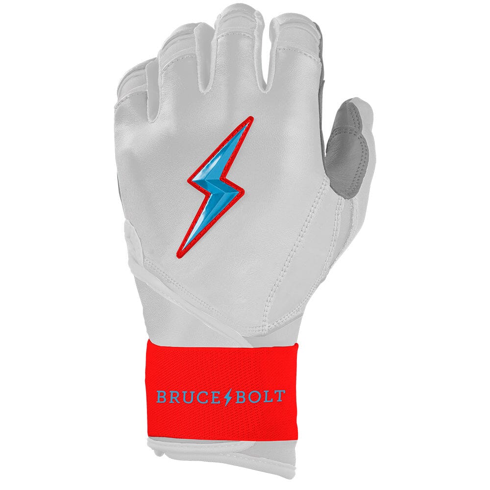 Bear Series Long Cuff Batting Gloves - Miami White 3 Bear Series Long Cuff Batting Gloves - Miami White