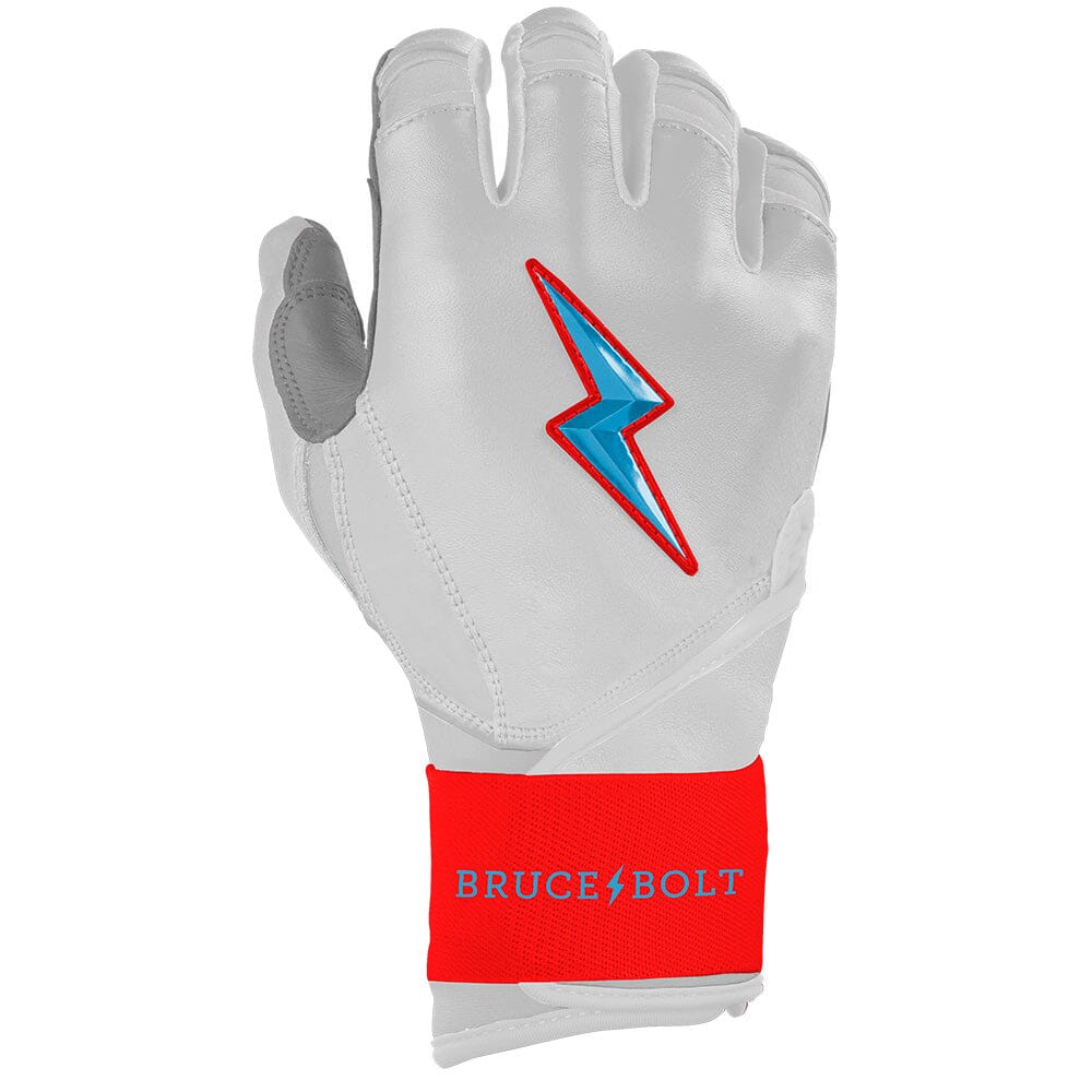 Bear Series Long Cuff Batting Gloves - Miami White 4 Bear Series Long Cuff Batting Gloves - Miami White