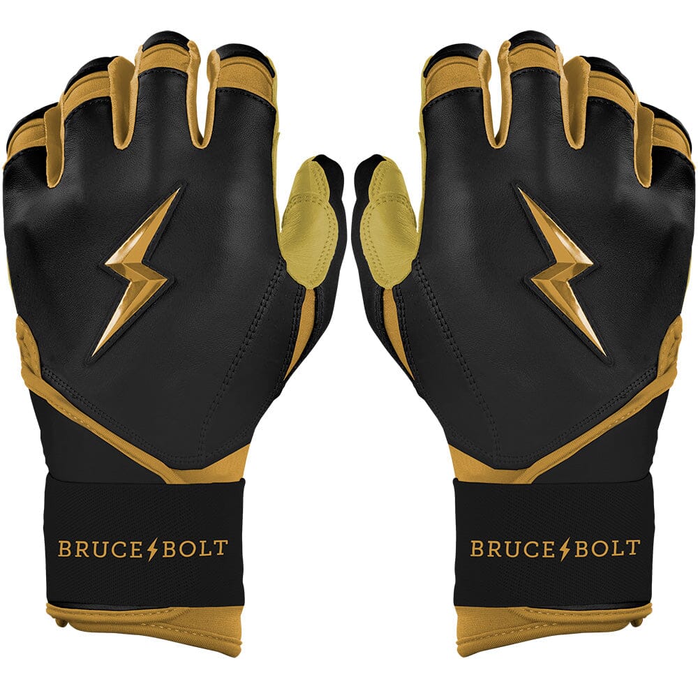 Gold Series Long Cuff Batting Gloves - Black/Gold 1 Gold Series Long Cuff Batting Gloves - Black/Gold