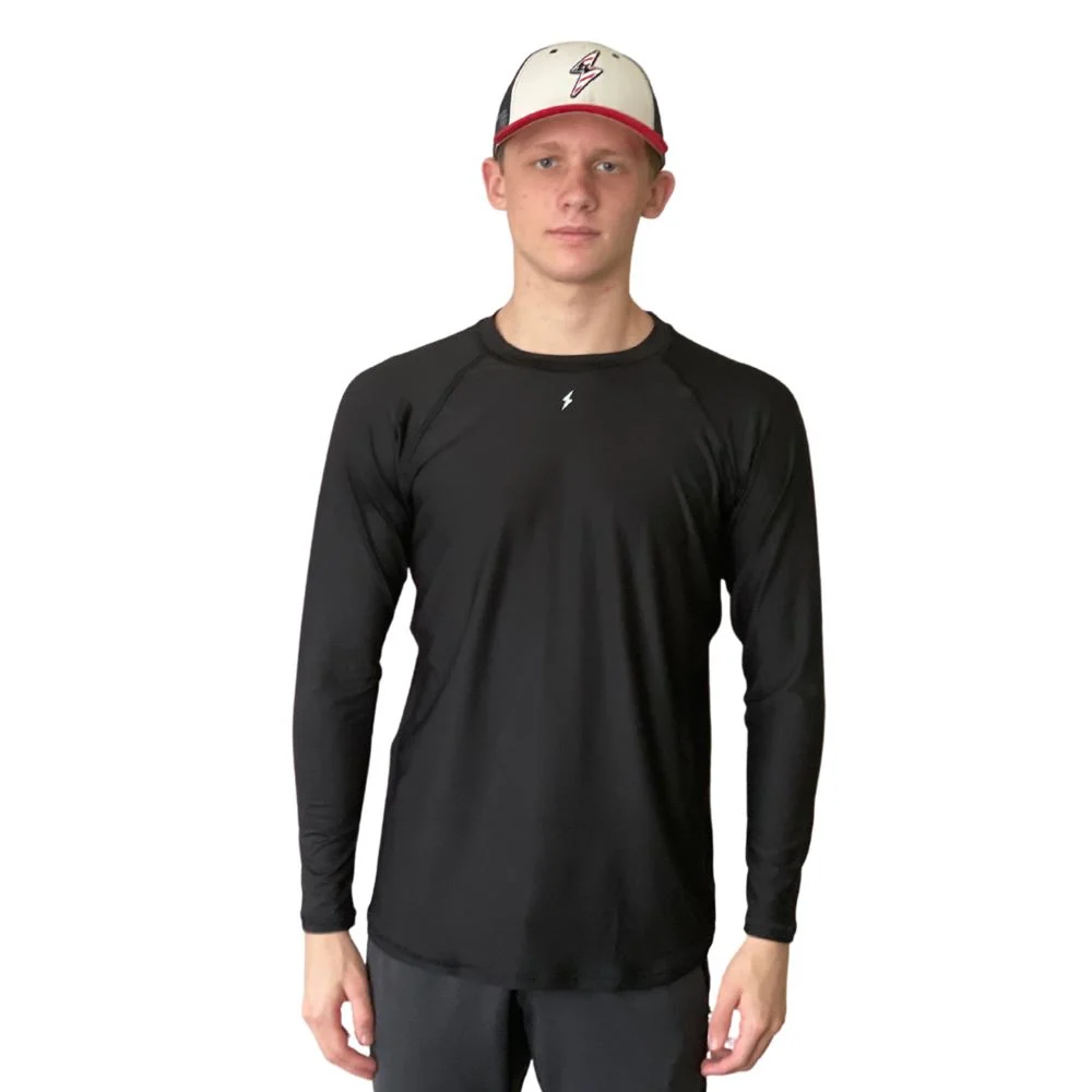 Performance Long Sleeve Shirt - Black 1 Performance Long Sleeve Shirt - Black