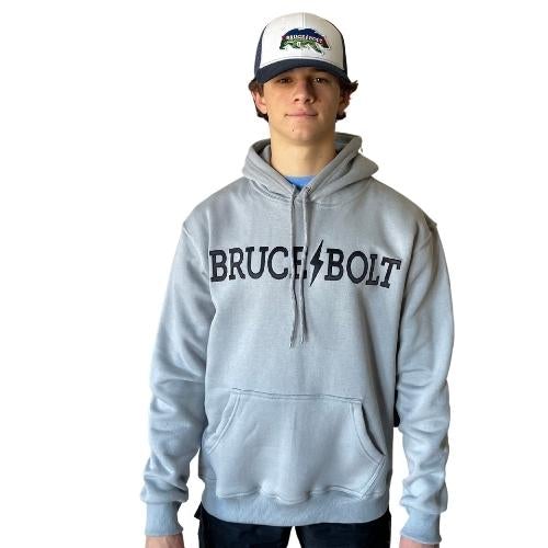 "BRUCE BOLT" Hoodie - Grey/Black 1 "BRUCE BOLT" Hoodie - Grey/Black