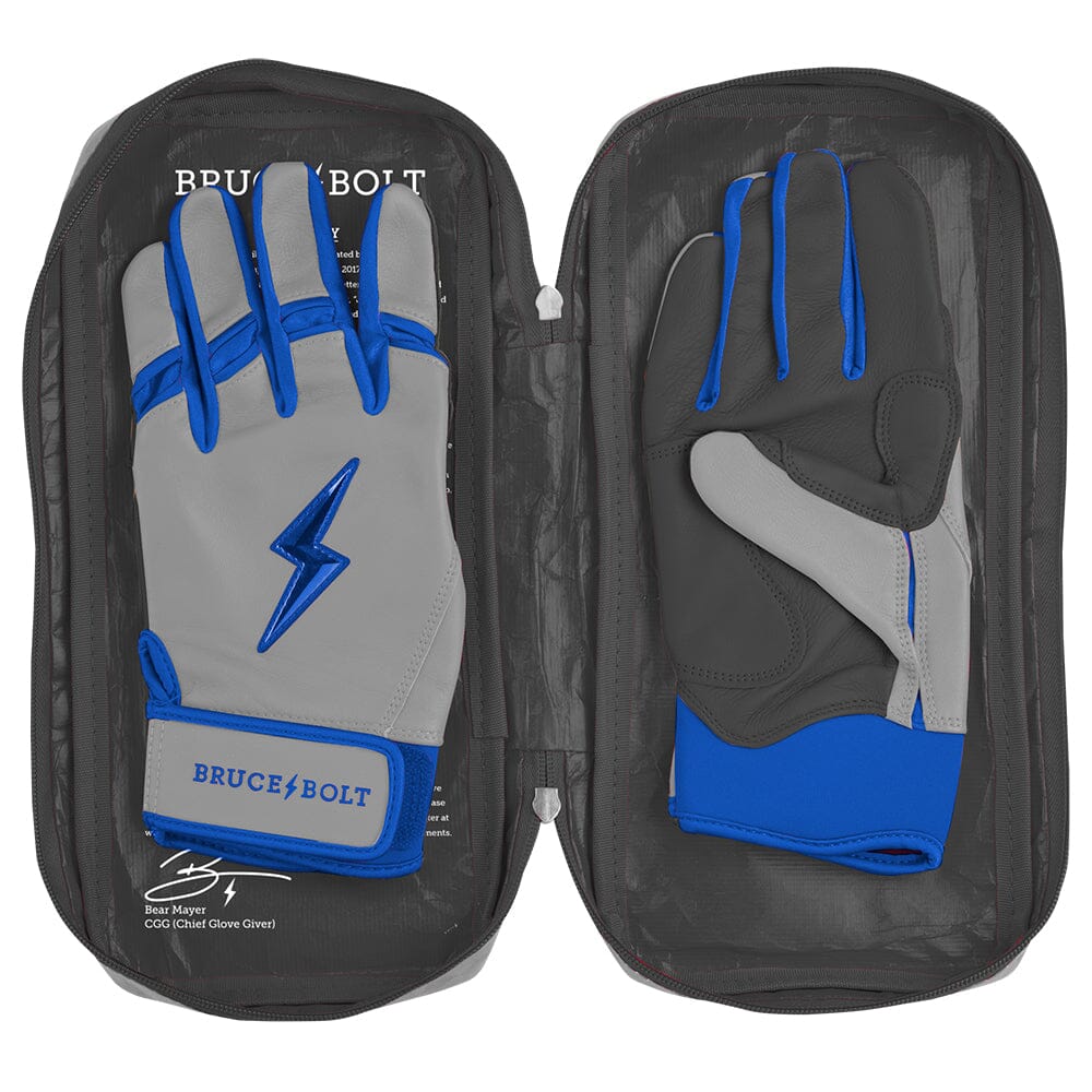 Grey Series Short Cuff Batting Gloves - Royal Blue 6 Grey Series Short Cuff Batting Gloves - Royal Blue