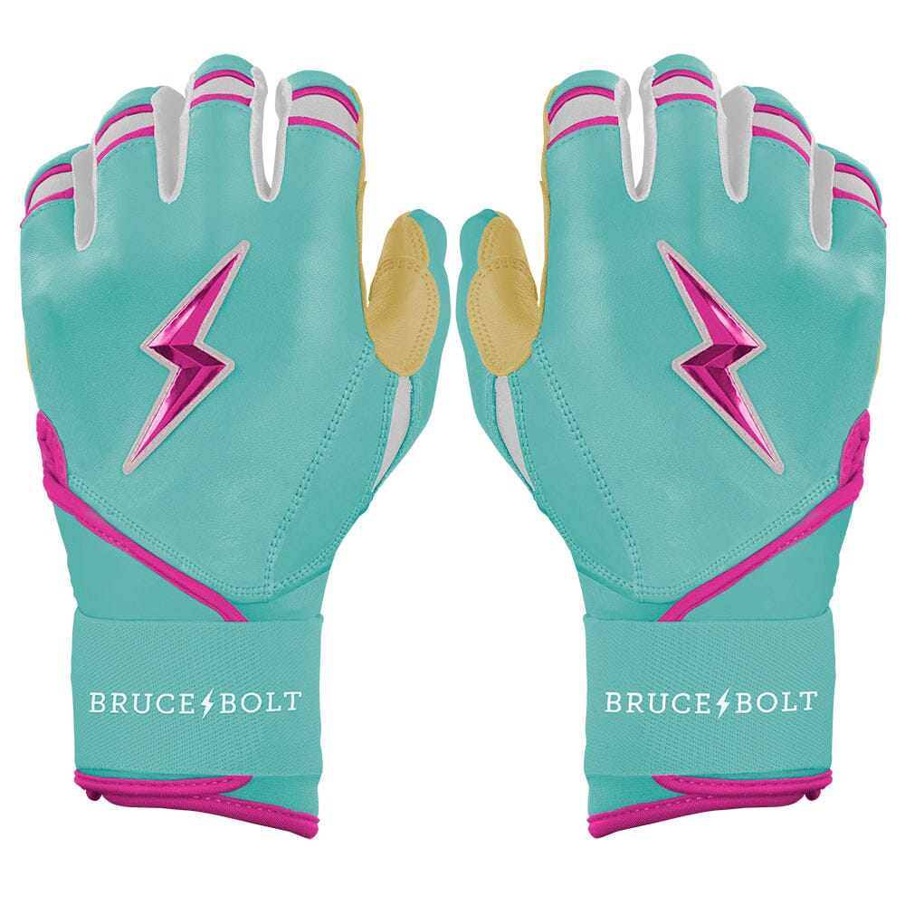Personalized Fernando Tatis Jr. Signature Series Long Cuff Batting Gloves - Mint/Pink