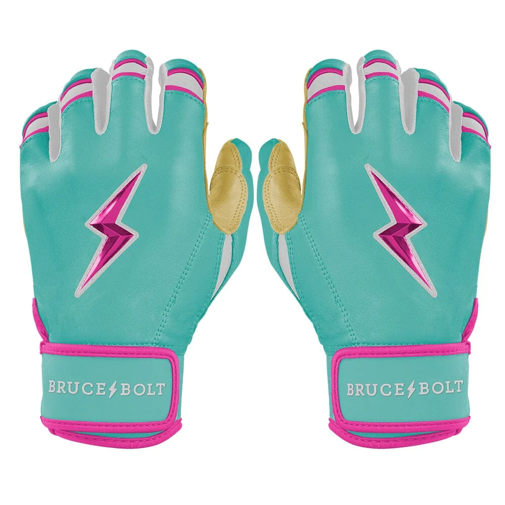 Personalized Fernando Tatis Jr. Signature Series Short Cuff Batting Gloves - Mint/Pink
