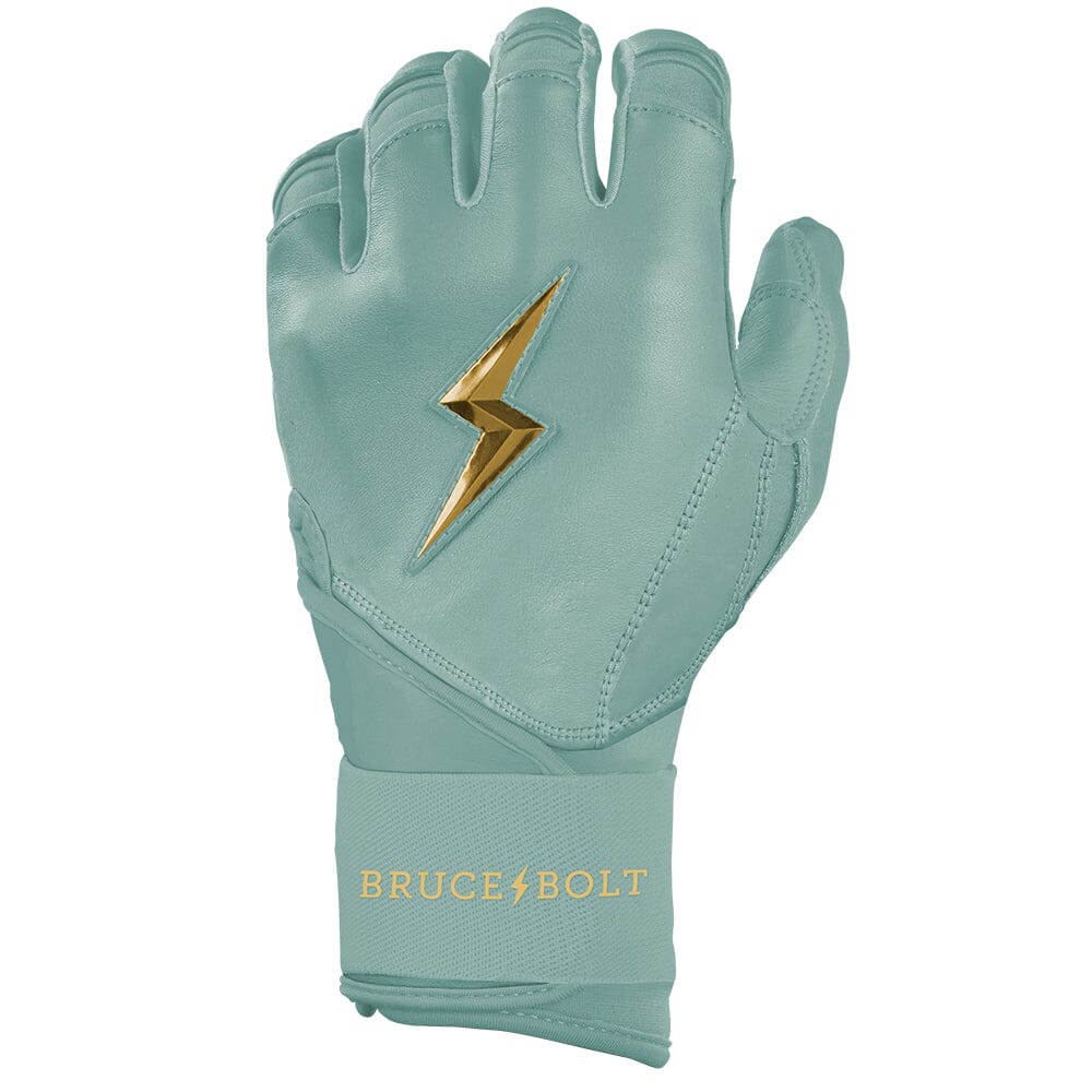 King of JUCO Creator Series Long Cuff Batting Gloves - Mint/Gold 4 King of JUCO Creator Series Long Cuff Batting Gloves - Mint/Gold