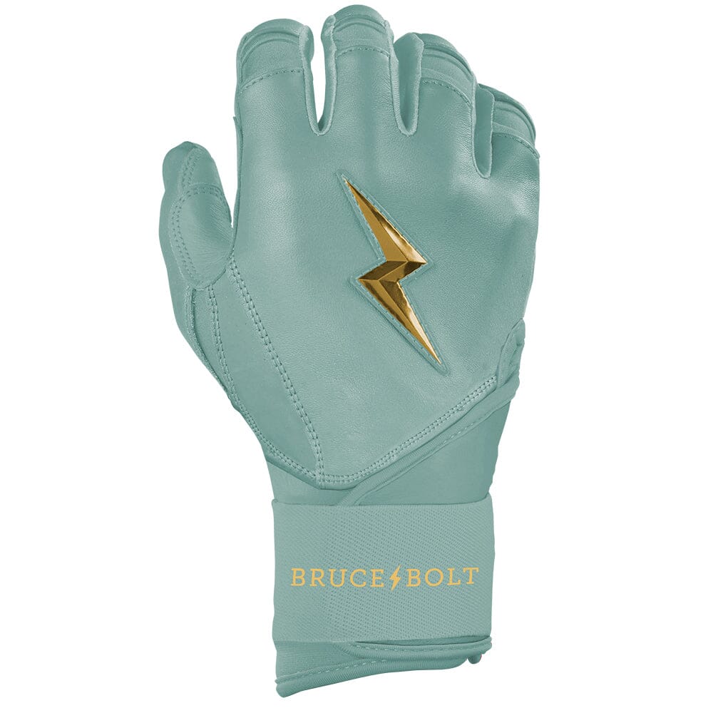 King of JUCO Creator Series Long Cuff Batting Gloves - Mint/Gold 5 King of JUCO Creator Series Long Cuff Batting Gloves - Mint/Gold
