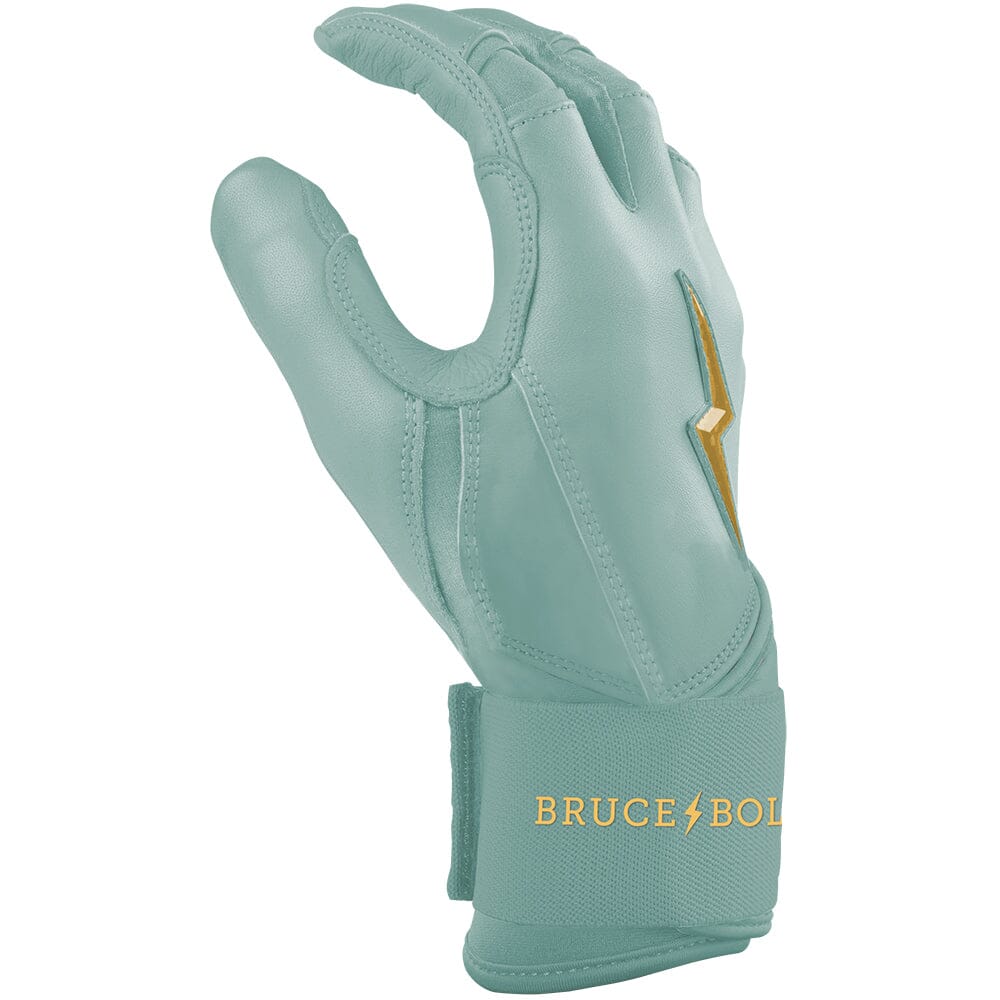 King of JUCO Creator Series Long Cuff Batting Gloves - Mint/Gold 6 King of JUCO Creator Series Long Cuff Batting Gloves - Mint/Gold