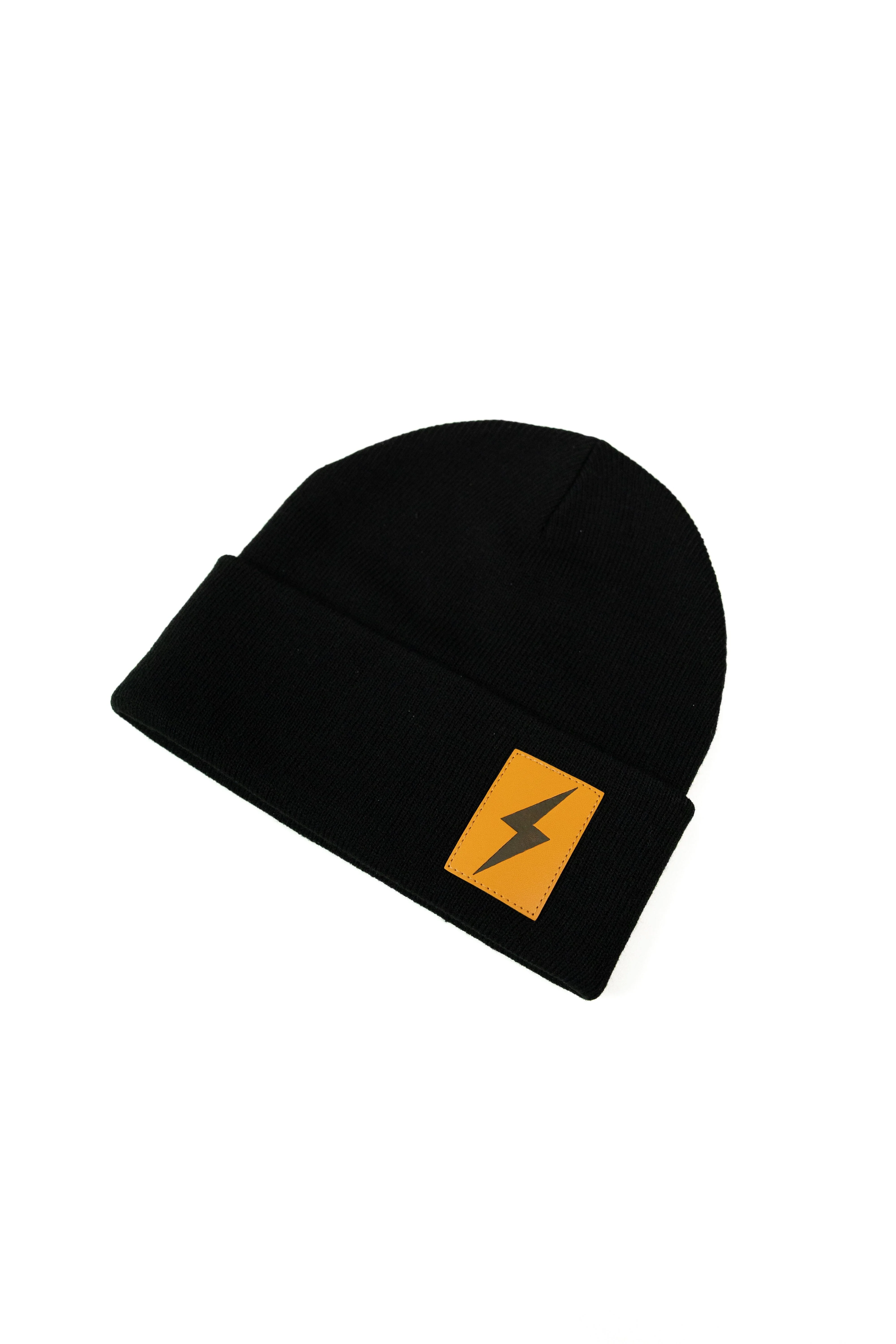 BOLT Patch Cuffed Beanie - Black 2 BOLT Patch Cuffed Beanie - Black